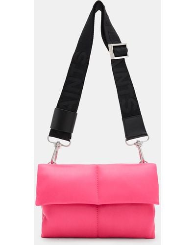 AllSaints Ezra Quilted Leather Crossbody Bag - Pink