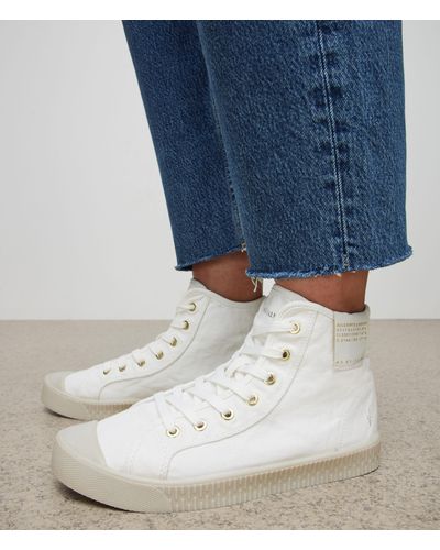 AllSaints Demmy High Top Sneakers - White
