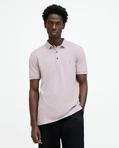 AllSaints Reform Short Sleeve Polo Shirt - Multicolour