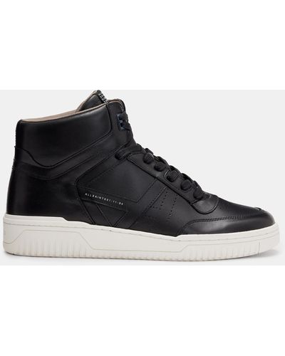 AllSaints Pro Leather High Top Trainers - Black