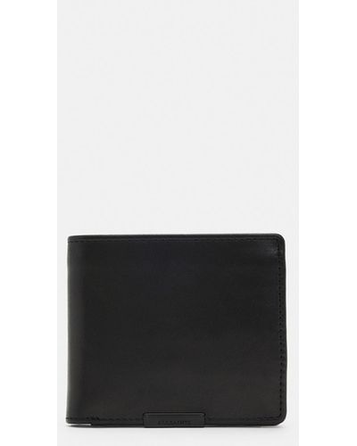 AllSaints Blyth Bi-fold Leather Wallet - Black