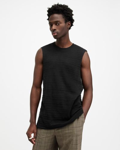 AllSaints Drax Sleeveless Relaxed Fit Vest Top, - Black