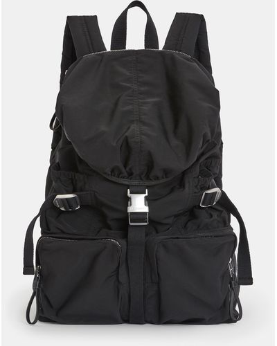 AllSaints Ren Recycled Hiking Drawstring Backpack - Black