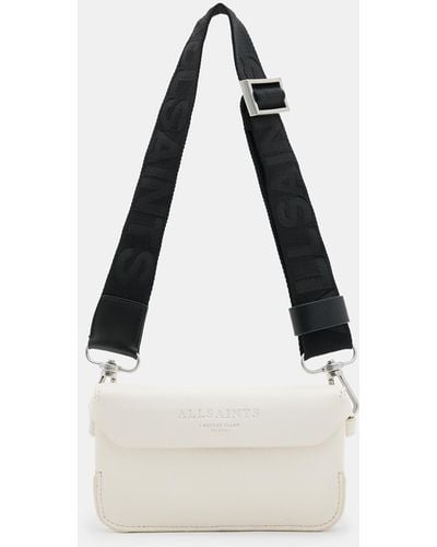 AllSaints Zoe Adjustable Leather Crossbody Bag - Natural