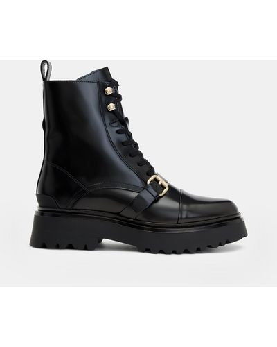 AllSaints Stella Leather Ankle Boots - Black