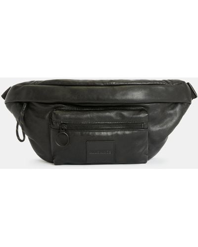 AllSaints Ronin Leather Bum Bag - Grey