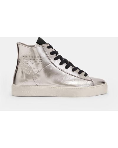 AllSaints Tana Leather Hi-top Trainers - Natural