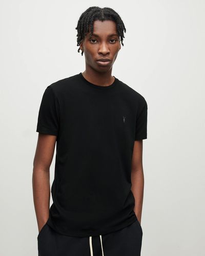AllSaints Cotton Regular Fit Tonic Crew T-shirt - Black