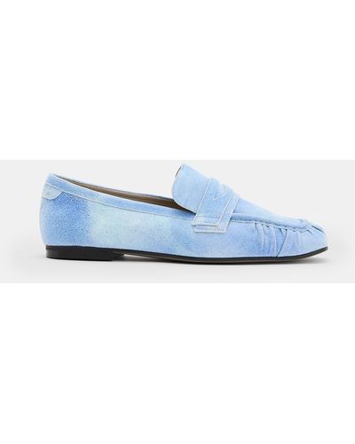AllSaints Sapphire Suede Loafer Shoes - Blue