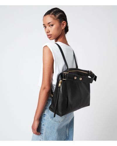 AllSaints Women's Lawrence Leather Backpack - Black