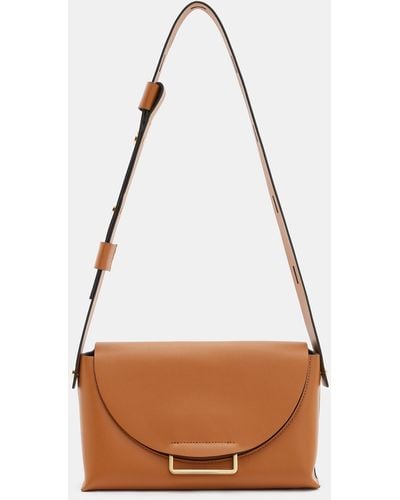 AllSaints Celeste Leather Crossbody Bag - Brown
