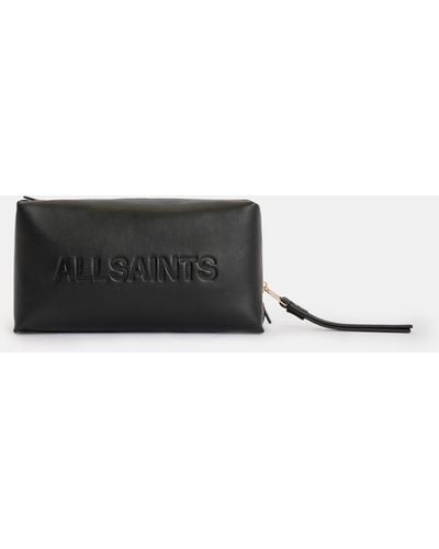 AllSaints Elliotte Leather Storage Pouch Bag - White
