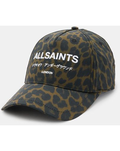 AllSaints Underground Nylon Logo Baseball Cap, - Black