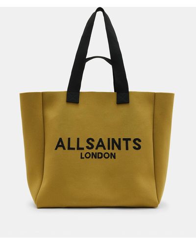 AllSaints Izzy Logo Print Knitted Tote Bag, - Multicolour