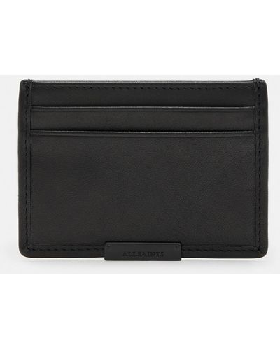 AllSaints Dove Leather Cardholder - Black