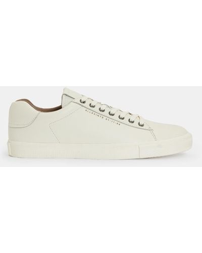 AllSaints Brody Leather Low Top Sneakers - Natural