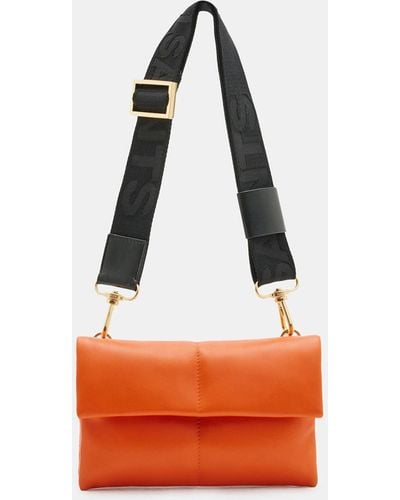 AllSaints Ezra Quilted Leather Crossbody Bag - Red