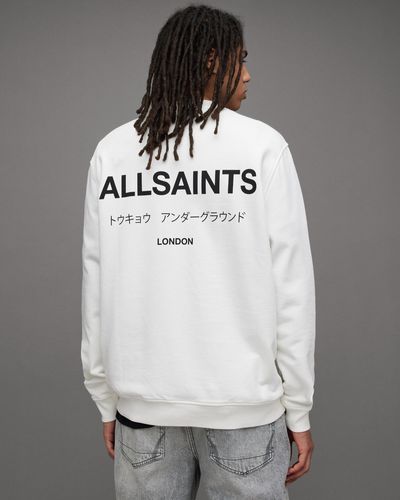 AllSaints Underground Oversized Crew Sweatshirt, - Grey