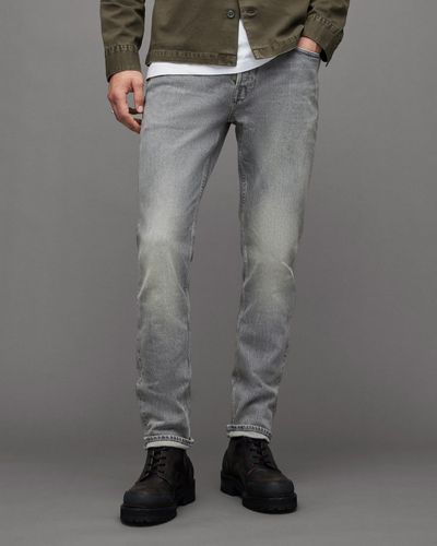 AllSaints Rex Slim Fit Soft Stretch Denim Jeans - Grey