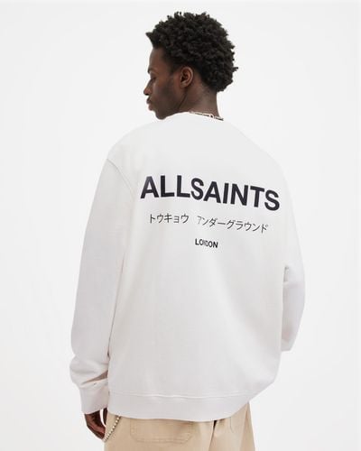 AllSaints Underground Oversized Crew Sweatshirt, - Gray
