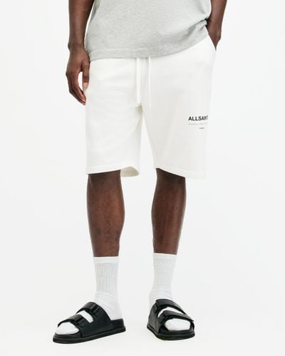 AllSaints Underground Relaxed Fit Sweat Shorts, - White