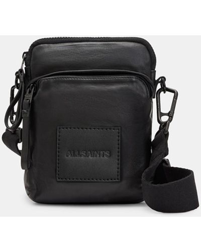 AllSaints Falcon Leather Pouch Bag - Black