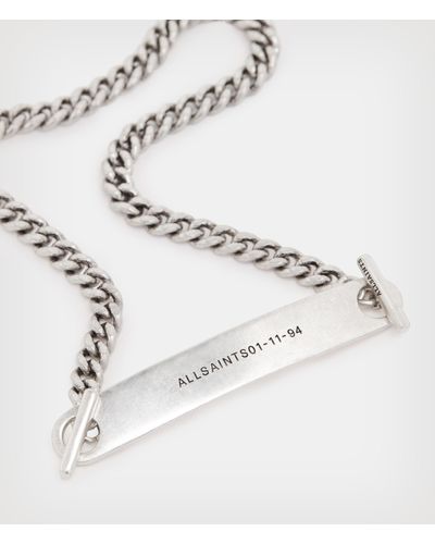 AllSaints Id toggle Bracelet Mens - Metallic