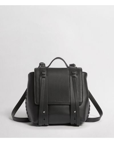 AllSaints Fin Leather Mini Backpack - Black