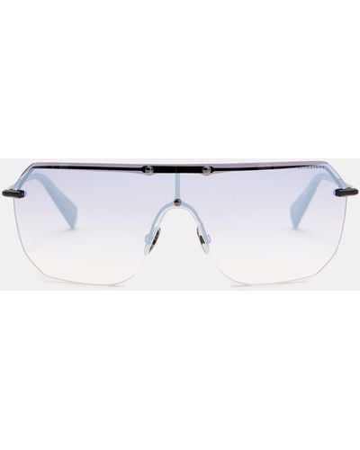 AllSaints Ace Rimless Visor Sunglasses - White