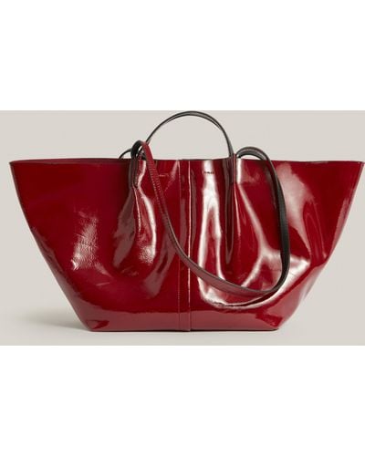 AllSaints Odette East West Tote Bag - Red