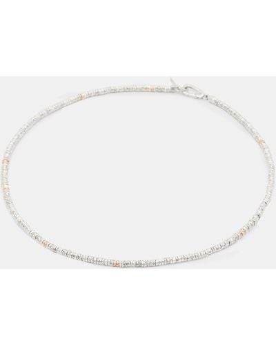 AllSaints Colton Beaded Necklace, - Natural
