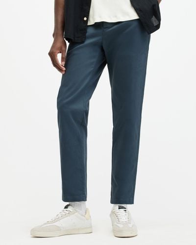 AllSaints Walde Skinny Fit Chino Trousers, - Blue