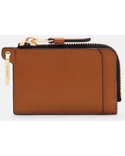 AllSaints Remy Leather Wallet - Brown