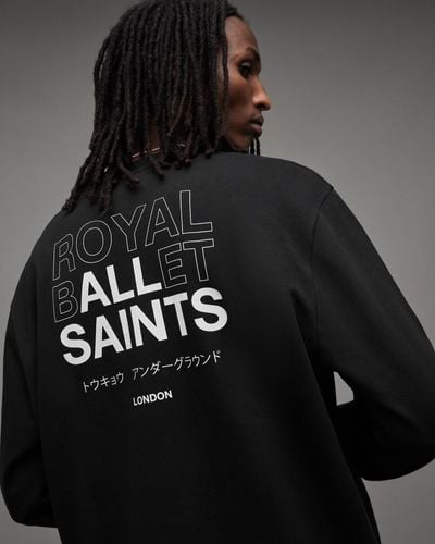 AllSaints Jete Royal Ballet Logo Charity Sweatshirt, - Black