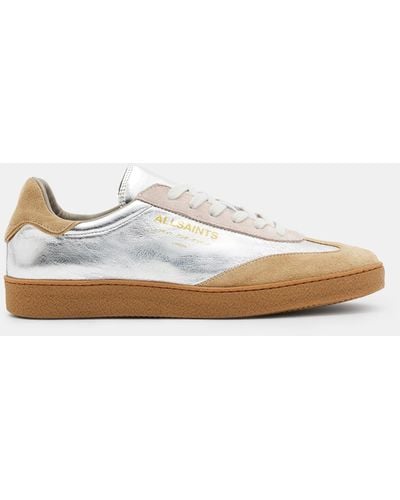 AllSaints Thelma Suede Low Top Sneakers - White