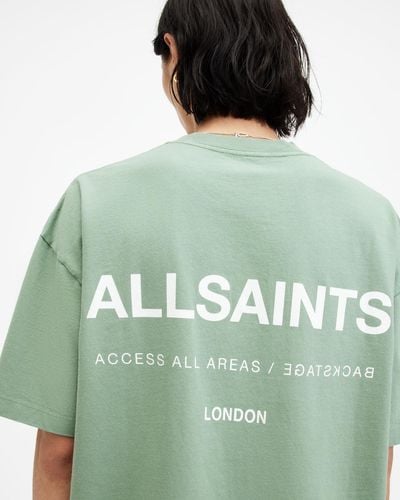 AllSaints Access Oversized Crew Neck T-shirt, - Green