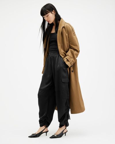 AllSaints Kaye Oversized Drawcord Trousers - Blue