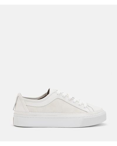 AllSaints Milla Suede Lace Up Sneakers, - White