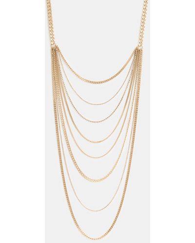 AllSaints Trudy Layered Chain Necklace - White