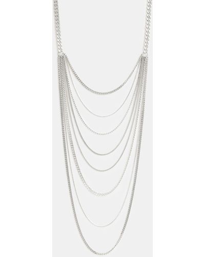 AllSaints Cydney Chunky Oval Link Necklace - White
