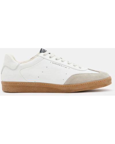 AllSaints Leo Low Top Leather Sneakers - White