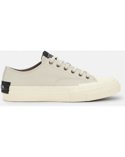 AllSaints Redd Suede Low Top Trainers, - White