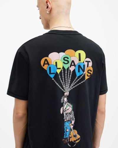 AllSaints Lofty Graphic Print Relaxed Fit T-shirt - Blue