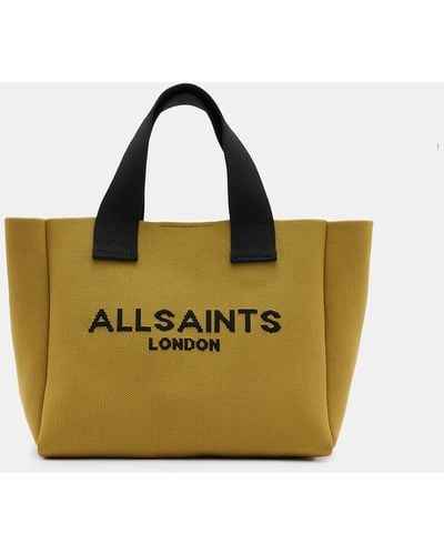 AllSaints Izzy Logo Print Knitted Mini Tote Bag, - Multicolour