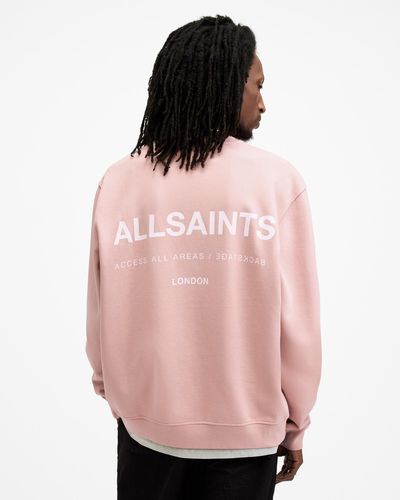 AllSaints Access Relaxed Fit Crew Neck Sweatshirt, - Pink