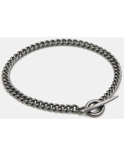 AllSaints Sabik Hematite Sterling Silver Bracelet, - Metallic