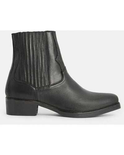 AllSaints Lasgo Leather Boots - Black