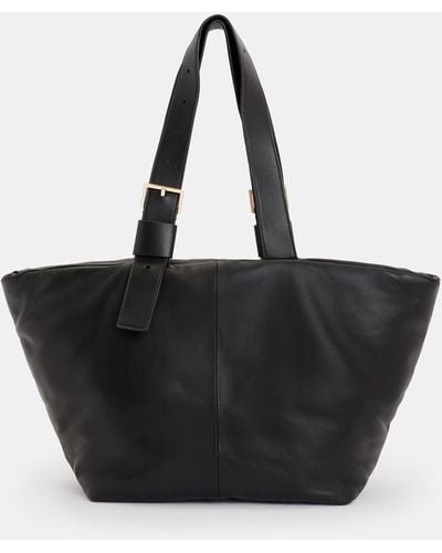 AllSaints Aika Leather Tote Bag - Black