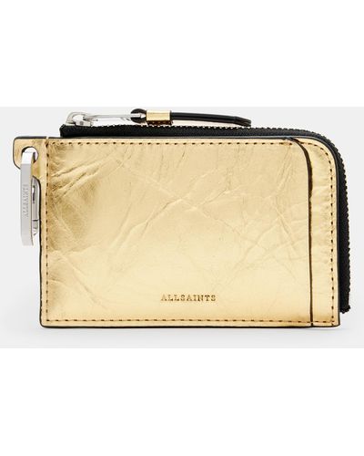 AllSaints Remy Leather Wallet - Natural
