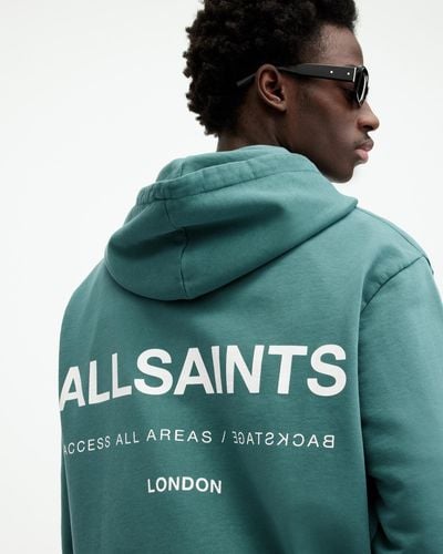 AllSaints Access Relaxed Fit Logo Hoodie, - Green